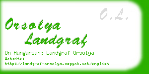 orsolya landgraf business card